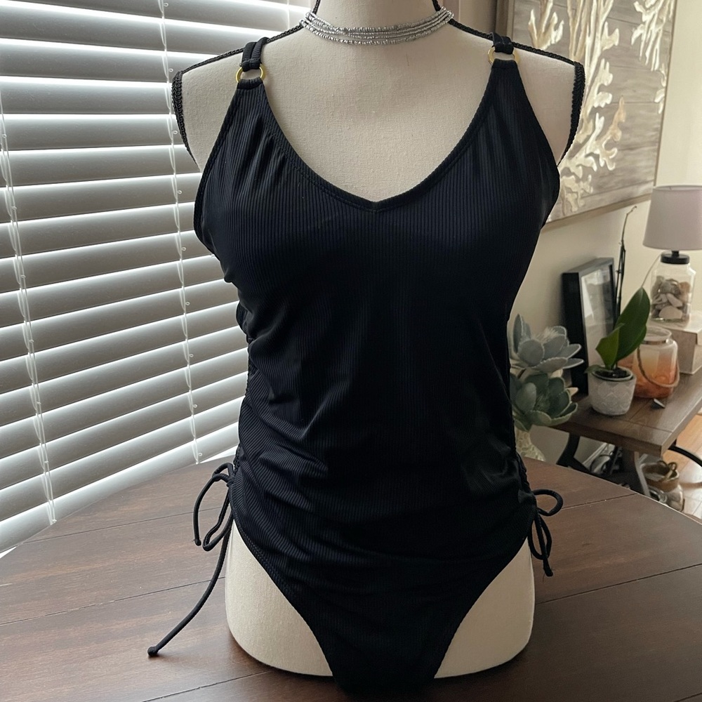 Time & Tru Lge Black One-pc Swimsuit
